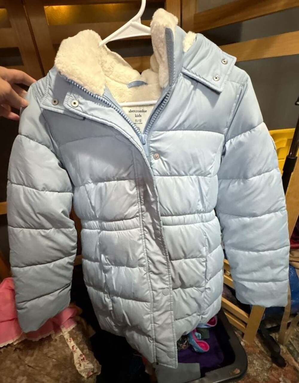 abercrombie kids Light Blue Puffer Jacket Size 11/12